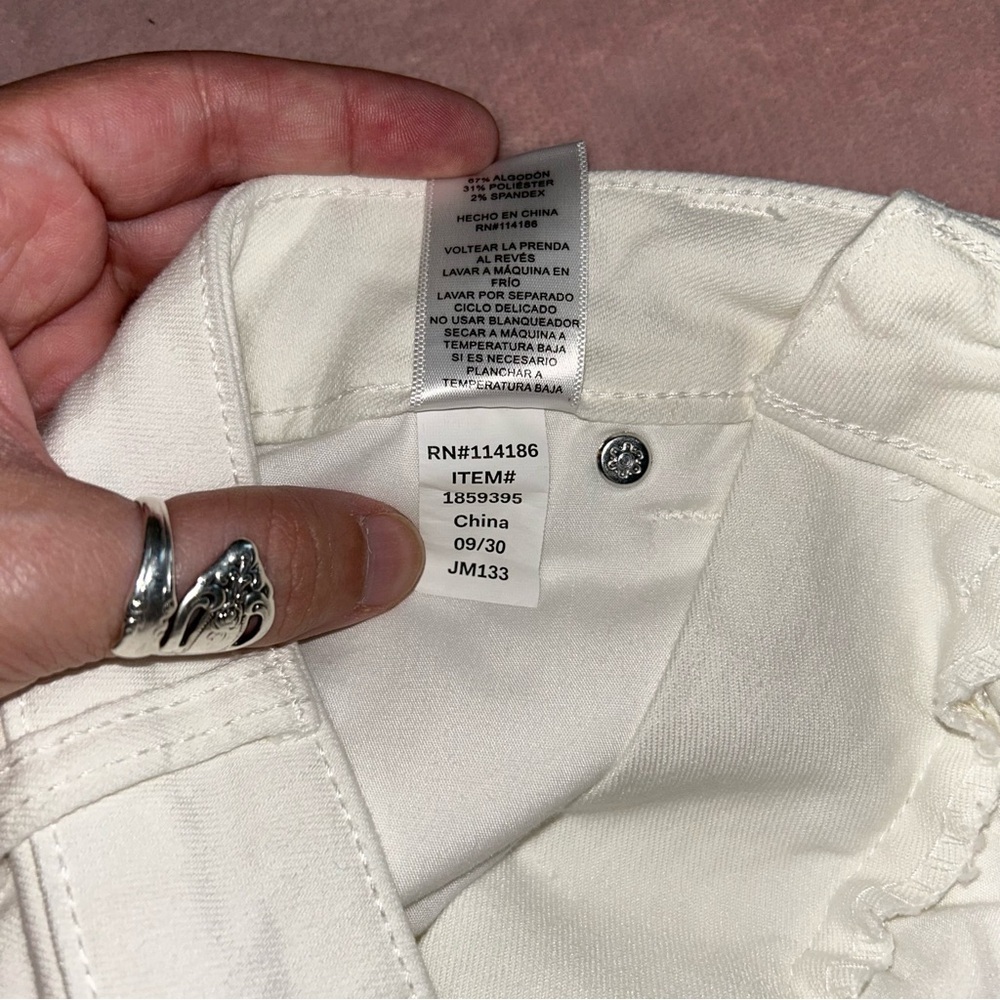 Frye white denim straight leg jeans size 8/29 pockets - Picture 7 of 10